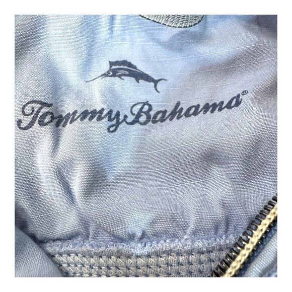 Tommy Bahama Tobago Bay Half Zip Pullover Sweatshirt Men's M Blue Beach READ - Picture 7 of 9